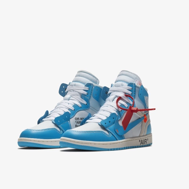 Aj1 off white university blue on sale